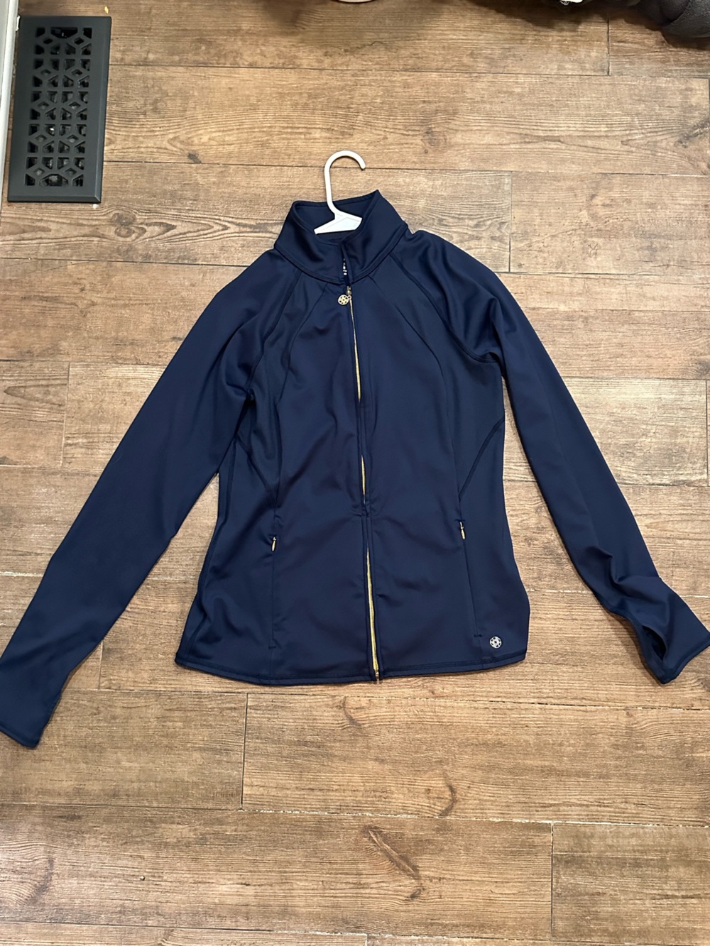 Lilly Pulitzer Women’s Navy Zip-Front Lightweight Jacket